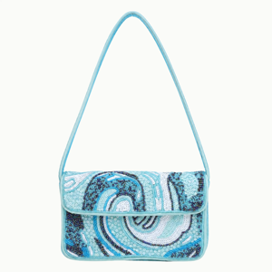 Sac à bandoulière perlé et pailleté style bohème, motif géométrique, sac à main pour femme, utilisation toutes saisons - Product Image 1