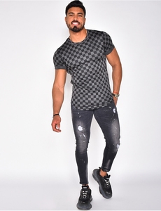 Camisa Casual de Punto para Hombre, Manga Corta, Cuello Redondo, Doble Botonadura, Transpirable, Secado Rápido, 100% Algodón, para Verano - Product Image 1