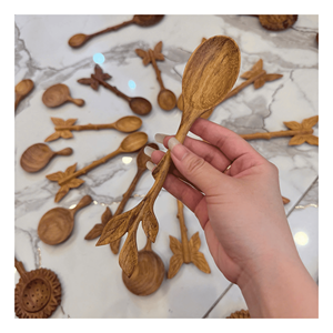 Wooden <b>spoon</b> crafted with natural wood for food preparation stirring and kitchen <b>serving</b> use, produced in Vietnam - Product Image 4