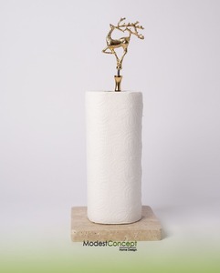 ที่วางกระดาษทิชชู่โลหะแบบตั้งโต๊ะสำหรับห้องครัวพร้อมแขนสปริง - Product Image 6