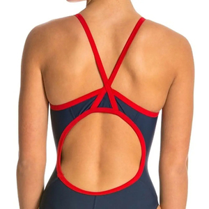 Traje de baño de una pieza para mujer, cómodo y elegante, de canalé, rosa, con estampado, sin tirantes, con forma de V y almohadillas para el busto, sexy - Product Image 2