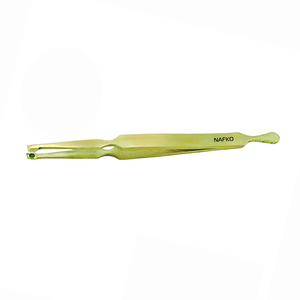 Premium DIY Jewelry <b>Tools</b> Brass Tweezer with Hole 110mm Jewelry Making Supplies Wholesale Jewelry Making Tweezers OEM Precision - Product Image 1