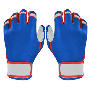 Breathable Mesh <b>Leather</b> Baseball Batting Gloves Long <b>Cuff</b> Moisture Wicking Shock Absorption Customized <b>Wrist</b> Support Durable - Product Image 1