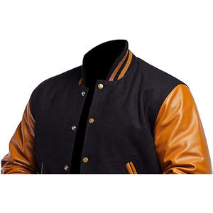 Chaquetas Varsity Premium Personalizadas para Hombre con Cuello Alto, Venta al Por Mayor, con Colores Elegantes y Logotipo Frontal - Product Image 4