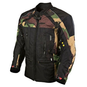 Chaqueta de Motocicleta para Hombre, Transpirable, con Bloques de Color, Camuflaje, Manga Larga, Negra - Product Image 4