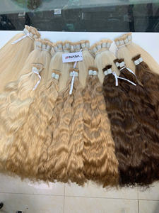 Prix de gros Extensions de cheveux de haute qualité en vrac 100g 28 pouces Cheveux humains vierges Couleurs brunes Ondulation naturelle - Product Image 6