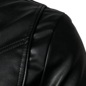 Chaquetas de Cuero para Hombre, Diseño Moderno, Totalmente Personalizadas, de Cuero Genuino de Búfalo, Hechas en Pakistán, Chaqueta de Cuero Negra - Product Image 4