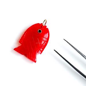 Pendentif poisson en cornaline naturelle, en argent 925, fait main, breloque poisson en pierre précieuse, collier sculpté à la main, bijoux en cristal de guérison, vente en gros - Product Image 2