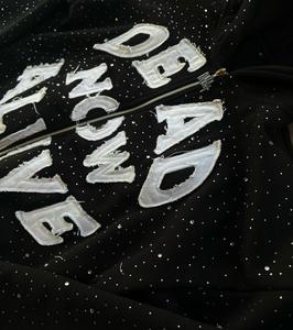 Fabricantes de Ropa Personalizada, Sudadera con Capucha para Hombre, 100% Algodón, 350GSM, con Pedrería en Toda la Superficie, Apliques Bordados - Product Image 3