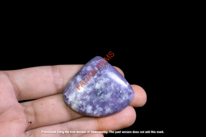 Piedra Preciosa Natural de Lepidolita de Primera Calidad, Forma de Corazón, Pulida, Decoración Feng Shui, Resistente al Agua, Regalo, Sanación - Product Image 3