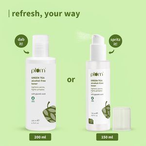 Tonique visage au thé vert et à la prune pour peaux grasses et sujettes à l'acné |   Avec de l'acide glycolique |   Femmes et Hommes |   6,76 fl oz (200 ml) - Product Image 2