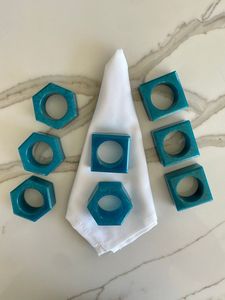 <b>Clear</b> <b>Resin</b> Modern Transparent Napkin Ring Holder Luxury Dining Decor Customizable Durable Reusable Premium - Product Image 4