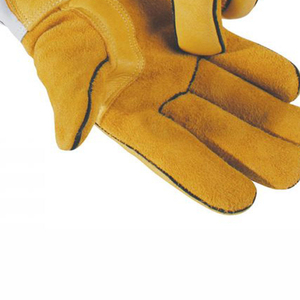 Gants de soudage à manches longues de qualité supérieure, gants de soudage industriels en cuir de vachette de qualité supérieure, résistants au feu, pour la sécurité au travail - Product Image 5