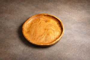 Olive Wood Polished Classic Round Dinner Plate with Customized Logo Packing <b>for</b> <b>Small</b> Appetizers Party Use - Product Image 4
