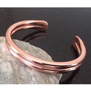 Elegante Brazalete de Cobre Pulido, Simple, Minimalista, de Lujo, Ajustable, Hecho a Mano, Personalizado, Regalo para las Fiestas - Product Image 5