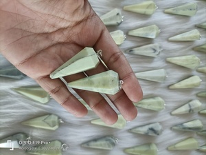 Pendule de radiesthésie en serpentine naturelle, cristal de guérison, divination, Reiki, méditation des chakras, pierre précieuse, vente en gros - Product Image 2