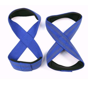 Correas de Muñeca para Levantamiento de Pesas con Logotipo Personalizado al por Mayor, Correas de Levantamiento de Pesas Resistentes en Forma de 8, Correas en Forma de 8 - Product Image 1