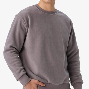 Sweat-shirts à col rond en coton uni 2025, manches longues, col rond, impression numérique personnalisée, respirant, pour hommes - Product Image 5
