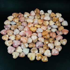 Colgante de Corazón Mini de Morganita Natural Hecha a Mano, Gema de Cristal Rosa para Joyería, Regalo de Rajastán al por Mayor - Product Image 1