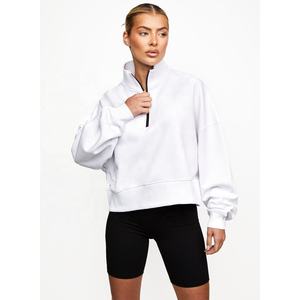 Femmes de haute qualité décontracté à manches longues Fitness Sport chemise respirant demi-fermeture éclair sweat écologique pour l'automne course - Product Image 1