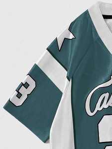 Maillot de football américain court pour femme, style streetwear, coupe oversize en mesh, haut de sport personnalisable avec numéro, style rétro, marque privée - Product Image 6