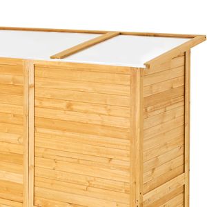 Caseta de Almacenamiento Grande para Exteriores, de Madera, con Techo Impermeable y Estructura Metálica, Puertas Dobles con Cerradura, para Jardín - Product Image 4