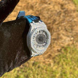 Reloj de Lujo con Diamantes, Caja de 28mm, Cristal de Zafiro, Movimiento Analógico de Cuarzo ETA, Correa de Moissanita Plateada, Regalo Espléndido - Product Image 5