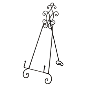 Chevalet en métal noir au design élégant, autoportant, style moderne, support pour tableau, qualité supérieure - Product Image 5