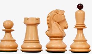 Échecs de luxe style Dubrovnik 1950, pièces de 3,75 pouces en bois de rose et de buis, au meilleur prix - Product Image 3