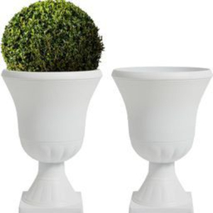 Best Quality White Metal Garden Urn <b>Planter</b> for Flower or Green Plant Outdoor Use Handmade Garden Urns - Product Image 1