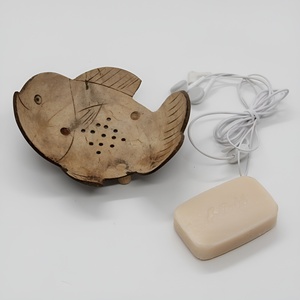 Eco amigable natural a mano jabón natural plato de cáscara de coco jabón titular - Product Image 3