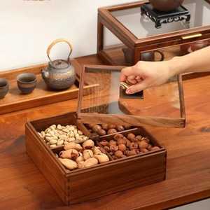 Handmade Round Acacia Wood Divided Serving <b>Tray</b> for Nuts and Dried Fruits Natural Wooden Platter Multi Compartment <b>Snack</b> Plate - Product Image 3