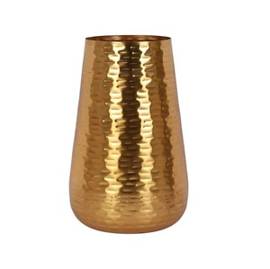 Jarrón Dorado de Hierro Vintage de Alta Calidad para Mesa, Maceta para Flores, Decoración para Bodas y Hogar - Product Image 1