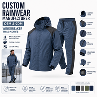 Conjunto Deportivo de Dos Piezas con Capucha y Etiqueta Tejida Personalizada, Unisex, Tejido Softshell Impermeable, Cintura Elástica, Pantalones Deportivos Ligeros