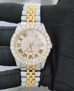 2024 luxe édition limitée Sport glacé Vvs Moissanite montre mécanique en acier inoxydable cadran analogique verre fenêtre charme pour hommes - Product Image 2