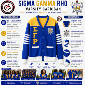 Sigma Gamma Rho Soror Embroidery Women Acrylic <b>Cardigans</b> | SGRho Sorority Embroidered Ladies Custom Style <b>Cardigan</b> <b>Sweater</b> - Product Image 6