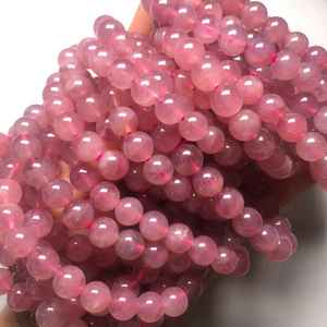 Cuentas de cuarzo rosa natural, cuentas sueltas de piedras preciosas para la fabricación de joyería, pulseras, collares y manualidades. - Product Image 4