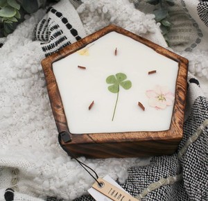 Bol à bougie tendance en bois pour la maison, les mariages et les fêtes – Contenant à bougie le mieux noté pour les tables de restaurants et cafés - Product Image 1