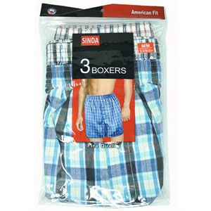 Paquete de 3 Calzoncillos Bóxer de Algodón para Hombre, Diseño a Cuadros, Tallas M, XL, 2XL - Product Image 6