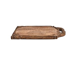 Tabla de Cortar Clásica de Madera de Roble Tallada a Mano con Borde Decorativo, Superficie Gruesa y Duradera, Apta para Alimentos, Plato para Servir en la Cocina - Product Image 3