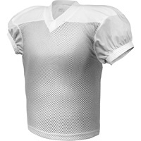 Jersey Sepak Bola Amerika Putih V-Neck Lengan Pendek Bahan Mesh Bernapas Pakaian Olahraga Pria Dewasa Regular Fit 100% Poliester