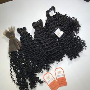 Extensions de cheveux de trame noire naturelle bouclée d'eau brute 100% Grade 12A paquets de cheveux crus vietnamiens prêts à expédier - Product Image 5