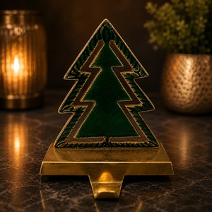 Luxury Designer Metal <b>Stocking</b> <b>Holder</b> with Elegant Finish <b>Christmas</b> Mantel Hook for Homes Hotel and Festive Event Decoration Use - Product Image 1