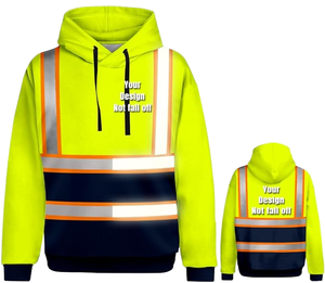Hiver 2026 – Blouson polaire de sécurité haute visibilité, réfléchissant et imperméable, jaune, à manches longues, avec logo/couleur/motifs personnalisables - Product Image 5