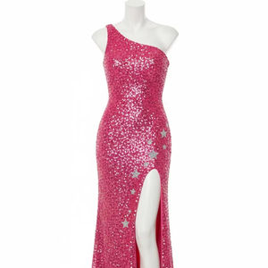 Vestido de Fiesta Largo con Lentejuelas y Cuentas, de un Solo Hombro, Ajustado al Cuerpo, Elegante y Glamuroso para Mujer - Product Image 1