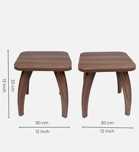 Table d'appoint ronde carrée en bois d'ingénierie avec support de rangement pour magazines et journaux, idéale pour le coin du canapé du salon - Product Image 2