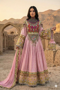 Robe traditionnelle afghane Kuchi de qualité supérieure, ethnique, vintage, modeste, pour les fêtes, avec broderie naturelle, robe afghane Kuchi - Product Image 2