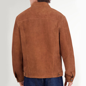Premium Design Winter <b>Suede</b> <b>Leather</b> <b>Jacket</b> Stand Front Breathable Windproof Refined Texture Comfortable Wear Designed - Product Image 4