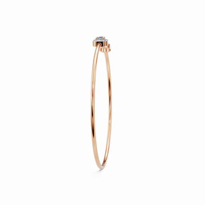 14K Rose Gold Pear Cushion Lab Grown Diamond Open Bangle <b>Bracelet</b> - Product Image 2