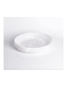 High Quality <b>White</b> Swirl Resin Plates Premium Resin Tableware Marble Pattern Bowl Homeware Dinnerware <b>Set</b> Resin Round Platters - Product Image 2